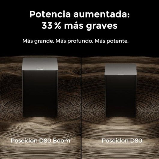 Ultimea Poseidon D80 Boom Bluetooth 500W Dolby Atmos 7.1 Soundbar com Subwoofer e Colunas Surround