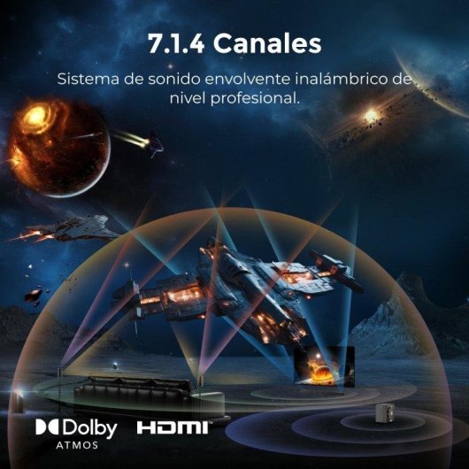 Barra de sonido Ultimea Skywave X60 inalámbrica Bluetooth 840 W Dolby Atmos, diseño elegante