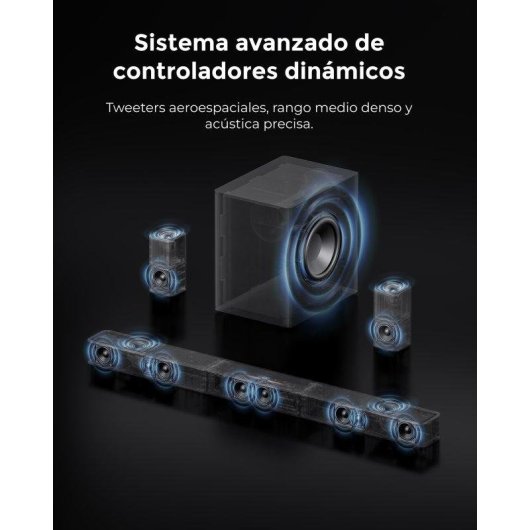 Barre de son Ultimea Skywave X60 sans fil HDMI eARC 840W Dolby Atmos Surround