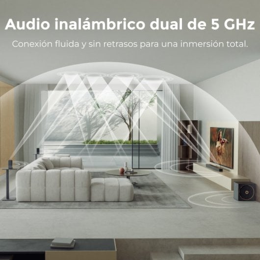 Ultimea Barra de Sonido 7.1.4ch Dolby Atmos, Skywave Series 840W Inalámbrico Subwoofer 8"