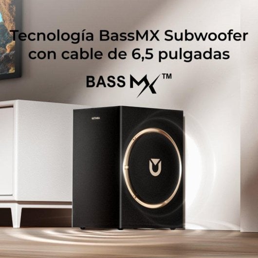 Barra de sonido Ultimea Skywave F30 HDMI eARC Bluetooth 3.1.2 Dolby Atmos Subwoofer 6,5" Control por app Graves potentes