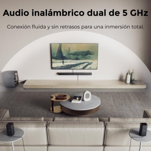 Ultimea Barra de Sonido 7.1.4ch Dolby Atmos, Skywave Series 980W Subwoofer 10" TV