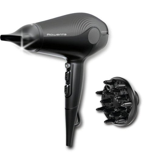 Sèche-cheveux Ionique Rowenta Ultra Silence CV6430 1800W 3 Températures 2 Vitesses Accessoires Noir