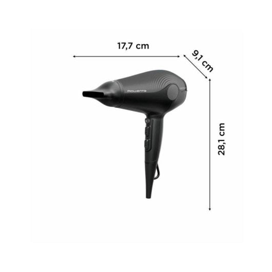 Sèche-cheveux Ionique Rowenta Ultra Silence CV6430 1800W 3 Températures 2 Vitesses Accessoires Noir