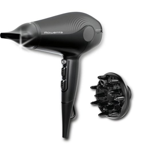 Sèche-cheveux Ionique Rowenta Ultra Silence CV6430 1800W 3 Températures 2 Vitesses Accessoires Noir