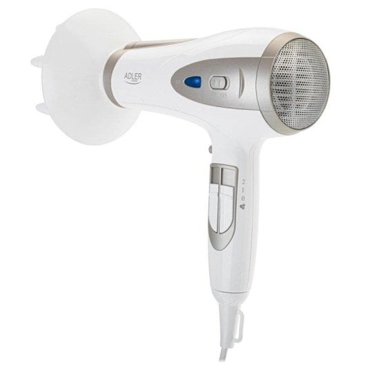 Secador de Cabelo Iónico Adler AD 2248WC 2400W 3 Temperaturas 2 Velocidades com Difusor Branco Champanhe