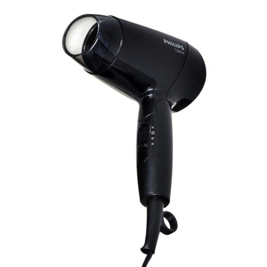 Sèche‑cheveux Pliable Philips Essential Care BHC010/00 1200W 3 Températures 3 Vitesses Cool Shot Noir