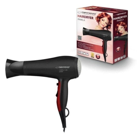 Sèche-cheveux Professionnel Esperanza EBH004K 2200W 3 Températures Concentrateur Noir