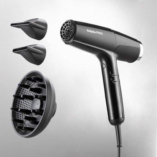 Phon Ionico Professionale BaByliss Falco BAB8550BE 2000W 4 Temperature 3 Velocità Accessori Nero