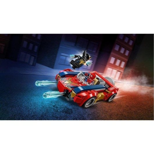 Set de construcción LEGO 76336 Marvel Coche de Spider-Man vs Lobezno Venomizado 134 piezas