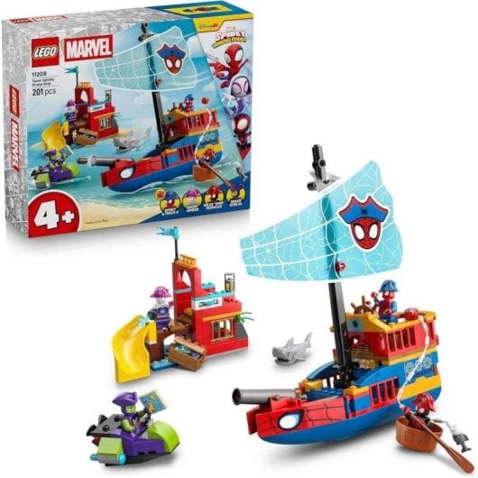 LEGO Marvel Barco Pirata del Equipo Spidey 11208 201 piezas