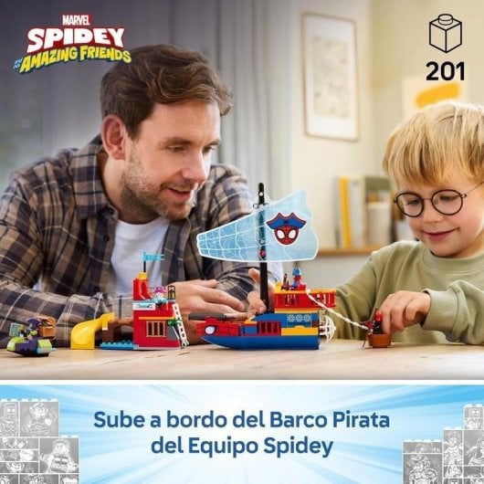 LEGO Marvel Barco Pirata del Equipo Spidey 11208 201 piezas