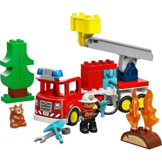 Jeu LEGO 10473 Camion de Pompiers DUPLO avec Lance et Figurines