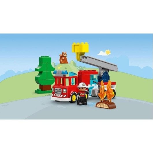 Jeu LEGO 10473 Camion de Pompiers DUPLO avec Lance et Figurines