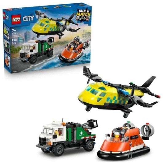 Set de construcción LEGO 60505 City Remix Avión Camión Técnico y Aerodeslizador modular