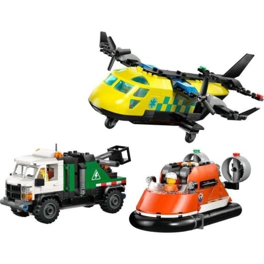 Set de construcción LEGO 60505 City Remix Avión Camión Técnico y Aerodeslizador modular