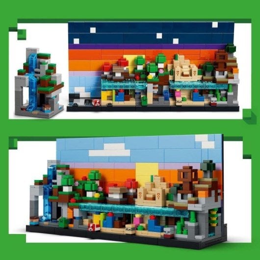 Set de construcción LEGO Minecraft 21589 Minibiomas 797 piezas microfiguras