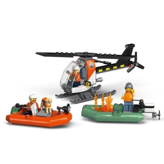 Set de construcción LEGO City 60504 Barco y Helicóptero de Rescate 742 piezas
