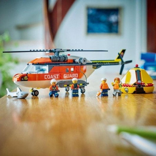 Set de construcción LEGO City 60503 Helicóptero de Guardacostas con cápsula de rescate