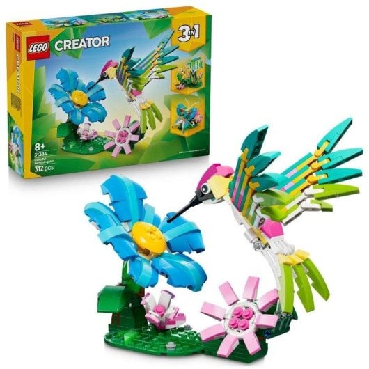 Set de construction LEGO 31384 Creator Colibri 3-en-1 Animaux transformables 312 pièces