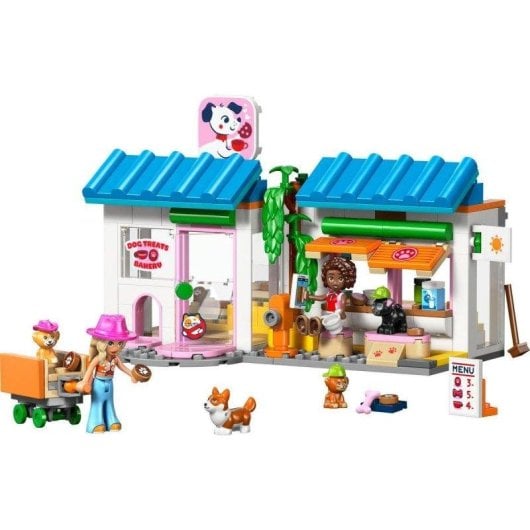 Conjunto de Construção LEGO 42677 Friends Pastelaria Canina 278 Peças 2 Minifiguras 4 Cães