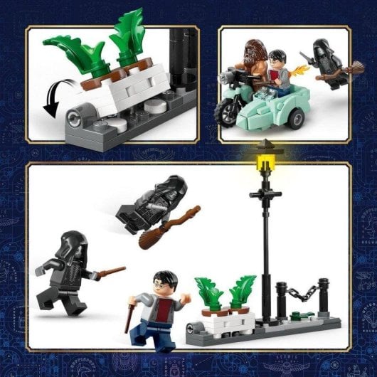 Set de construction LEGO 76459 Harry Potter Hagrid et Harry Moto Volante 4 minifigurines
