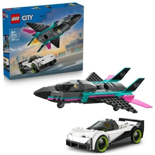 Conjunto LEGO 60489 City Jet vs. Carro com Minifiguras e 259 Peças