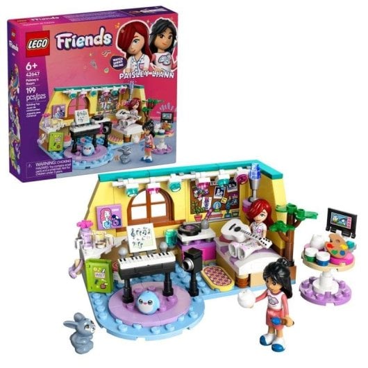 Set de construcción LEGO Friends 42647 Habitación de Paisley con instrumentos y mini muñecas