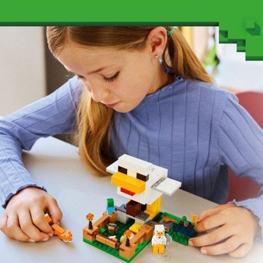 Set de construcción LEGO Minecraft 21585 La Granja de Gallinas con figuras y accesorios