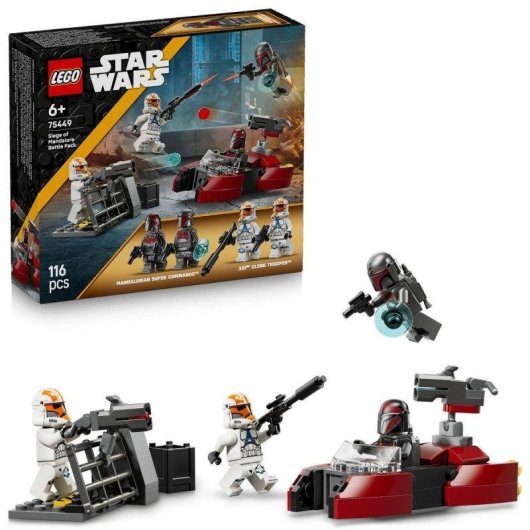 Set LEGO 75449 Star Wars Asedio de Mandalore 4 Minifigurines Moto Speeder