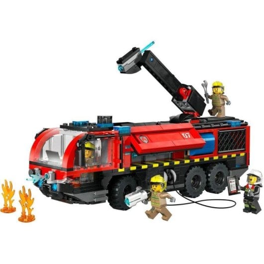Camion de pompiers LEGO 60499 City 4 figurines bras rotatif 691 pièces
