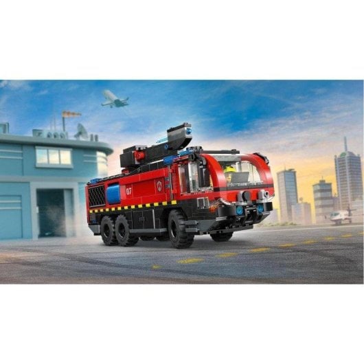 Camion de pompiers LEGO 60499 City 4 figurines bras rotatif 691 pièces