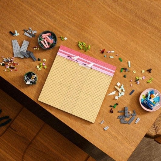 Kunstset LEGO 31218 Japanische Landschaft Kirschblüten 3D Wanddeko Erwachsene