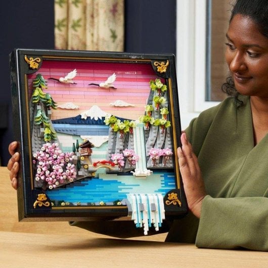 Kunstset LEGO 31218 Japanische Landschaft Kirschblüten 3D Wanddeko Erwachsene