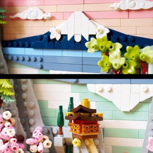 Kunstset LEGO 31218 Japanische Landschaft Kirschblüten 3D Wanddeko Erwachsene