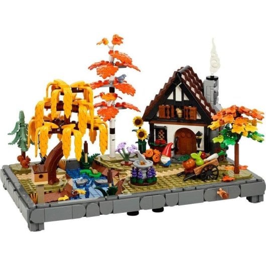 Bausatz LEGO Icons 11372 Miniatur-Herbstgarten Haus Bäume Tiere Blumen 1102 Teile