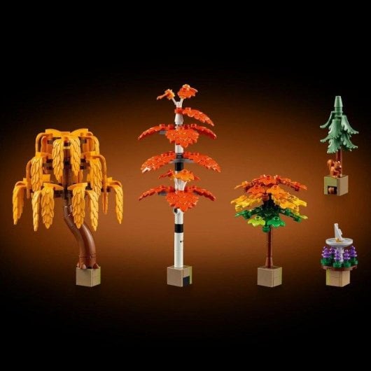 Bausatz LEGO Icons 11372 Miniatur-Herbstgarten Haus Bäume Tiere Blumen 1102 Teile