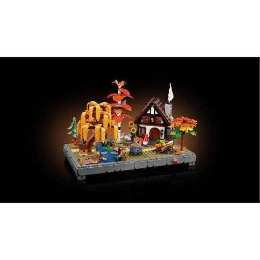 Bausatz LEGO Icons 11372 Miniatur-Herbstgarten Haus Bäume Tiere Blumen 1102 Teile