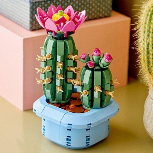 Set Botanico LEGO 11509 Cactus in Fiore con Vaso Decorativo 482 Pezzi