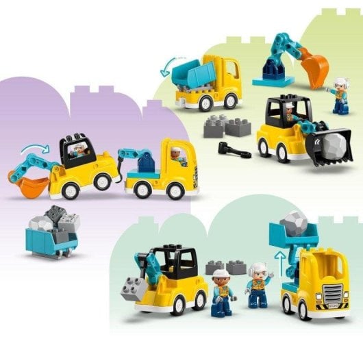 Set de construction LEGO Duplo 10475 Véhicules 3en1 avec 2 figurines