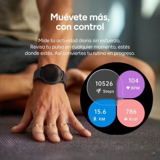 Ksix Core 3 Go Bluetooth 1,32" AMOLED Caixa Prateada Correa Magnética Azul IP67