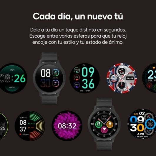 Ksix Core 3 Go Smartwatch AMOLED 1.32" Caja Aleación Zinc Negra, Correa Silicona Magnética Negro