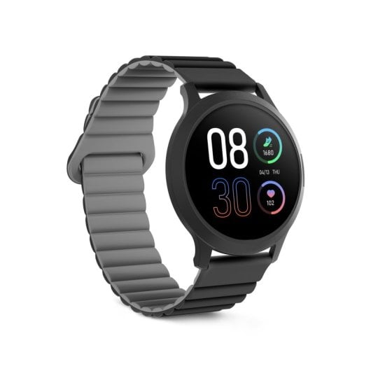 Ksix Core 3 Go Smartwatch, Amoled 1.32", Batería 5 Días, Ip67, Caja Aleación Zinc Negra, Correa Silicona Magnética Negro