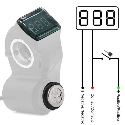 Llave De Contacto Con Voltímetro - Conector Sm 96283