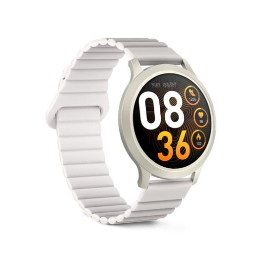 Ksix Core 3 Go Smartwatch, Amoled 1.32", Batería 5 Días, Ip67, Caja Aleación Zinc Champagne, Correa Silicona Magnética B