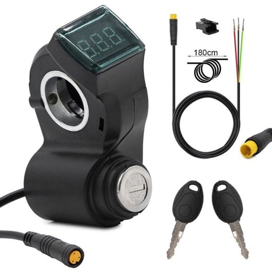 Llave De Contacto Con Voltímetro - Conector Waterproof 74313