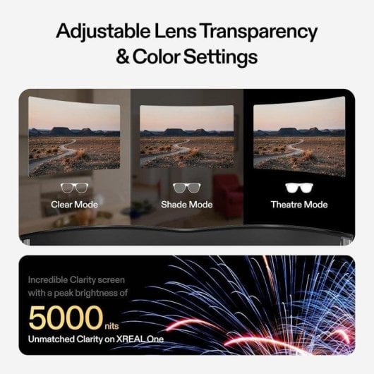 Lunettes AR XREAL One Micro-OLED 147 pouces FHD 120Hz 50° FOV USB-C
