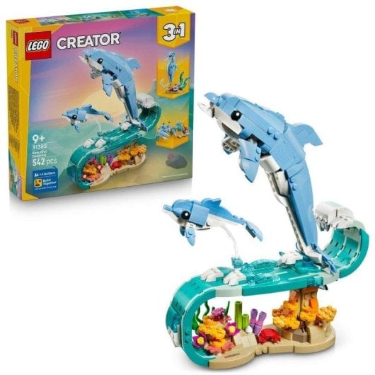 Set de construction LEGO 31385 Creator Animaux Marins 3-en-1 542 pièces articulées