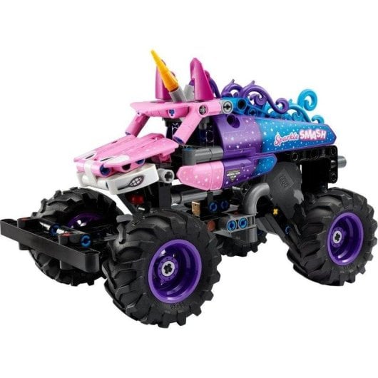 Camioncino LEGO Technic 42220 Monster Jam Sparkle Smash Motore a Carica Manuale Rosa