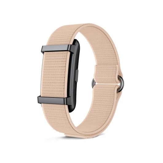 Ksix Vitalis Go Smartband, durata della batteria di 30 giorni, monitoraggio della salute, notifiche, resistenza all'acqua 5 ATM, 2 cinturini in nylon, verde e beige